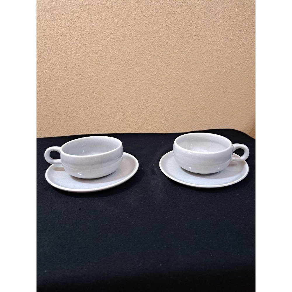 Russell Wright Teacup & Saucer Set Russel Wright Steubenville Gray